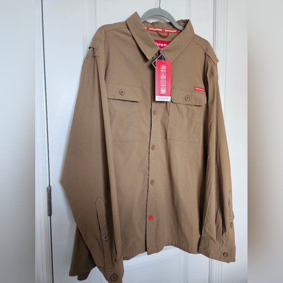 NWT Men's Firestone Long Sleeve Mechanic Workshirt SIZE XXL - Picture 1 of 11